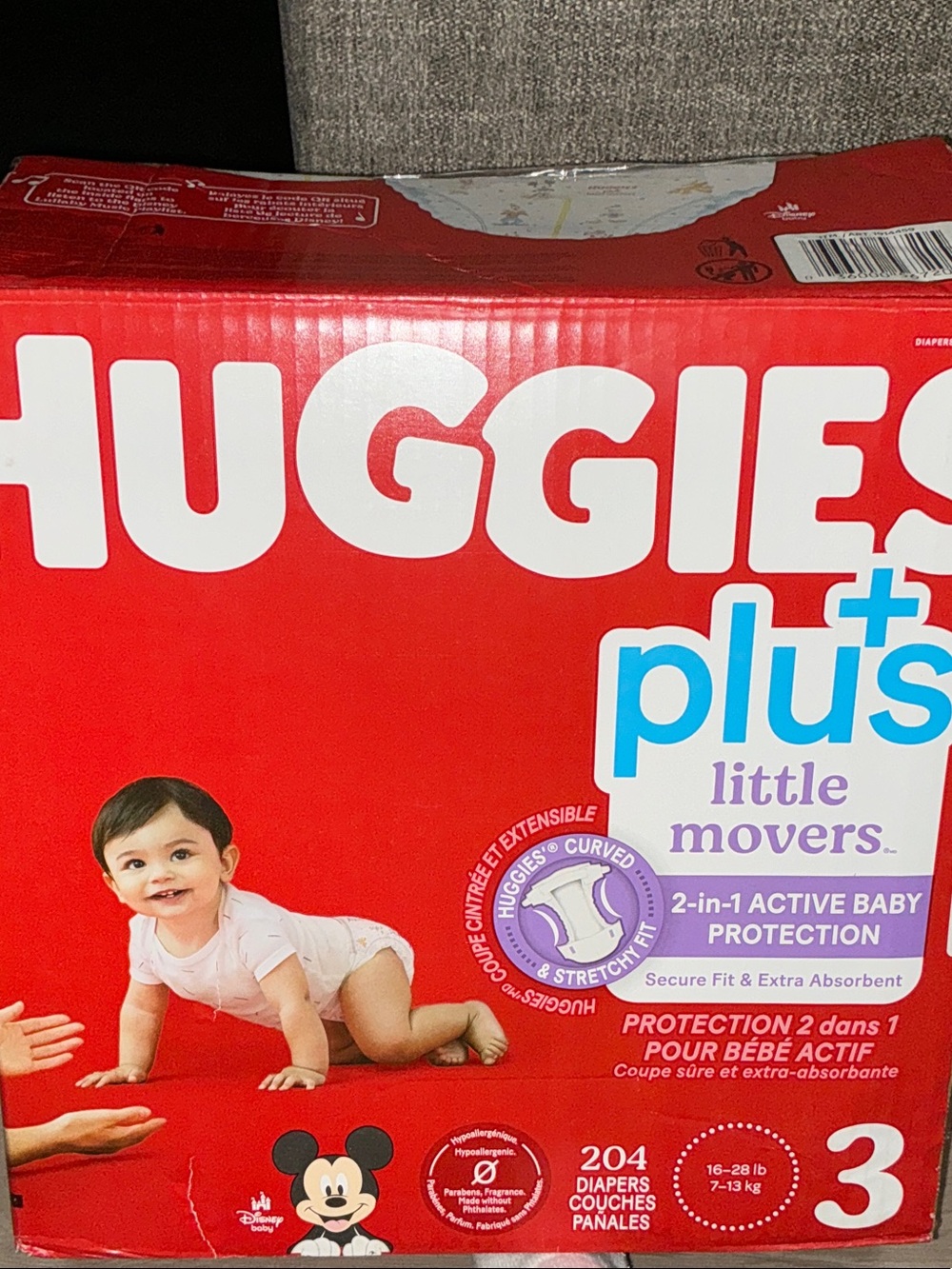 Huggies Plus Little Movers Diapers - Red (Size 3)